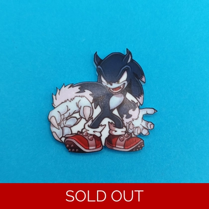Sonic the Hedgehog - Sonic the Werehog pin badge - Sonic Unleashed